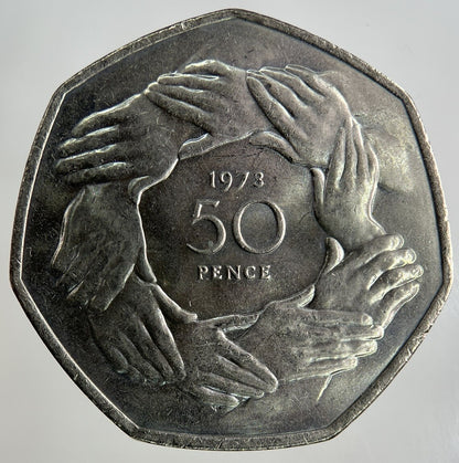 1973 Elizabeth II 2nd 50p Fifty-Pence Coin | Fine Collectable Grade