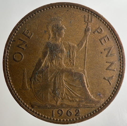 1962 Elizabeth II 2nd One Penny Coin | Fine Collectable Grade
