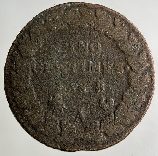 France 5 Cinq Centimes Lan 8 Coin | Fair Grade