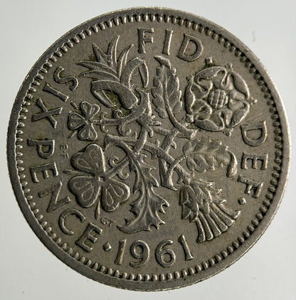 1961 Elizabeth II 2nd Sixpence Coin | Fine Collectable Grade