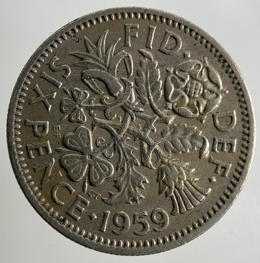 1959 Elizabeth II 2nd Sixpence Coin | Fine Collectable Grade