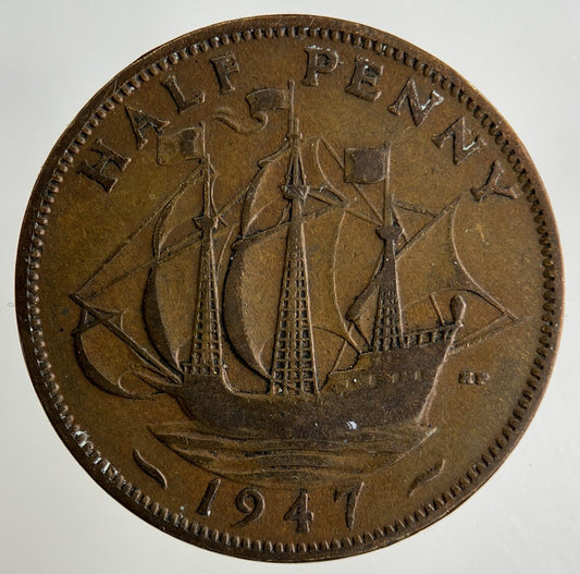 1947 George VI Half-Penny Coin | Collectable Grade