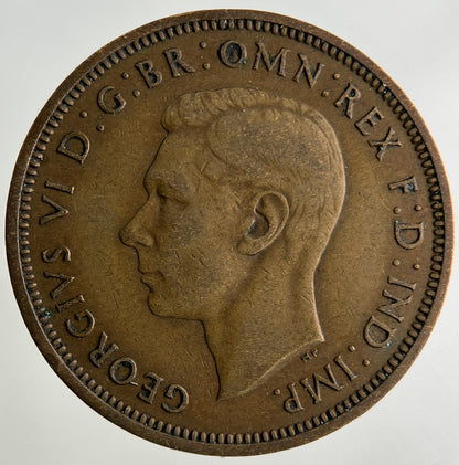 1942 George VI Half-Penny Coin | Fine Collectable Grade