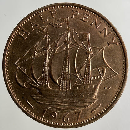 1967 Elizabeth II 2nd Half-Penny Coin | Fine Collectable Grade
