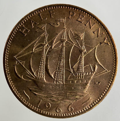 1966 Elizabeth II 2nd Half-Penny Coin | Very High Grade