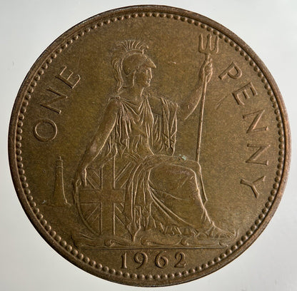 1962 Elizabeth II 2nd One Penny Coin | Fine Collectable Grade