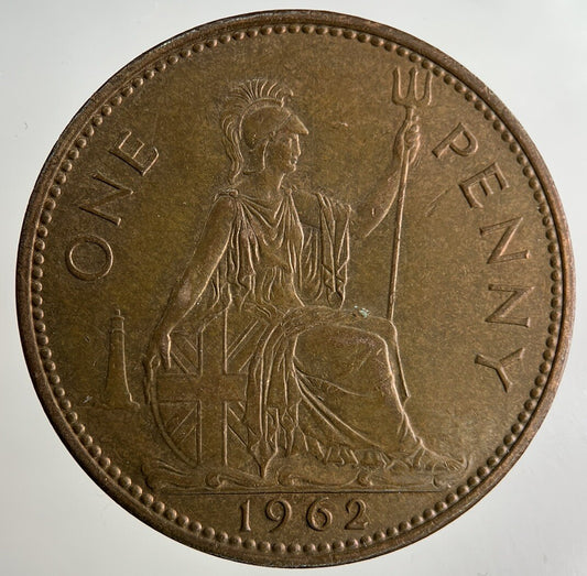1962 Elizabeth II 2nd One Penny Coin | Fine Collectable Grade