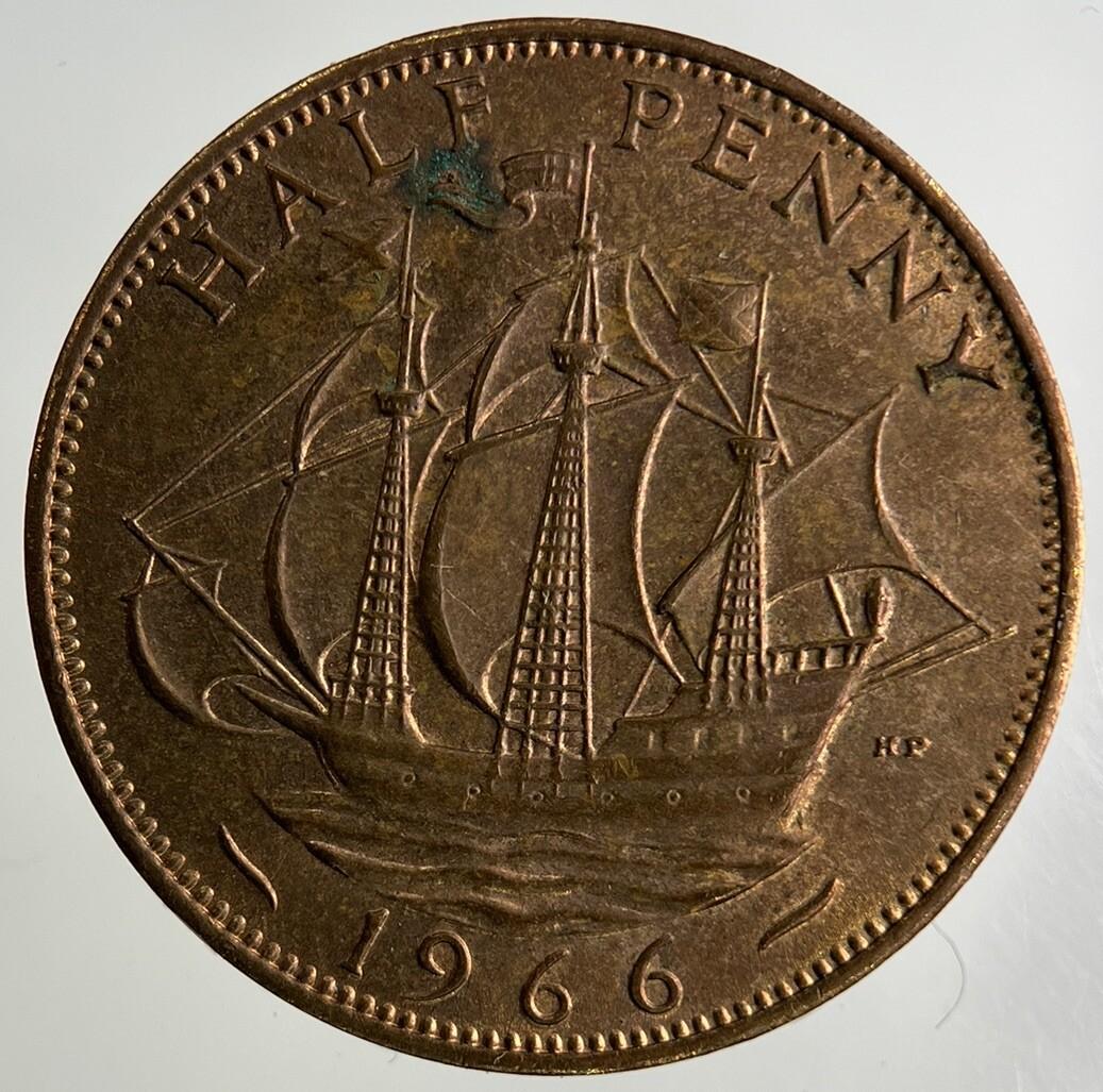 1966 Elizabeth II 2nd Half-Penny Coin | Very High Grade