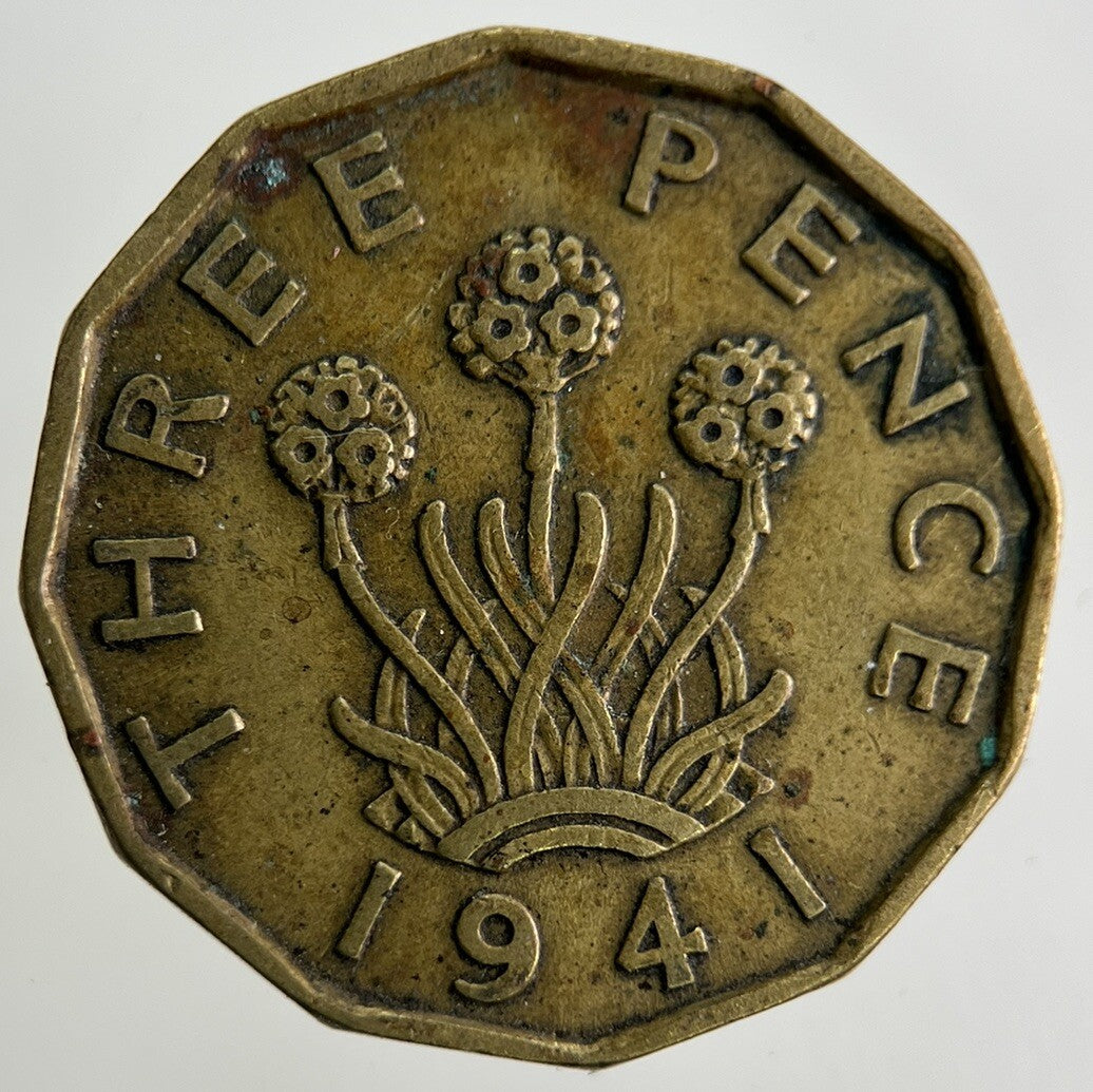 1941 George VI Brass Threepence Coin | Fine Collectable Grade