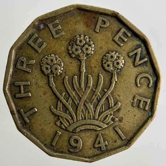 1941 George VI Brass Threepence Coin | Fine Collectable Grade