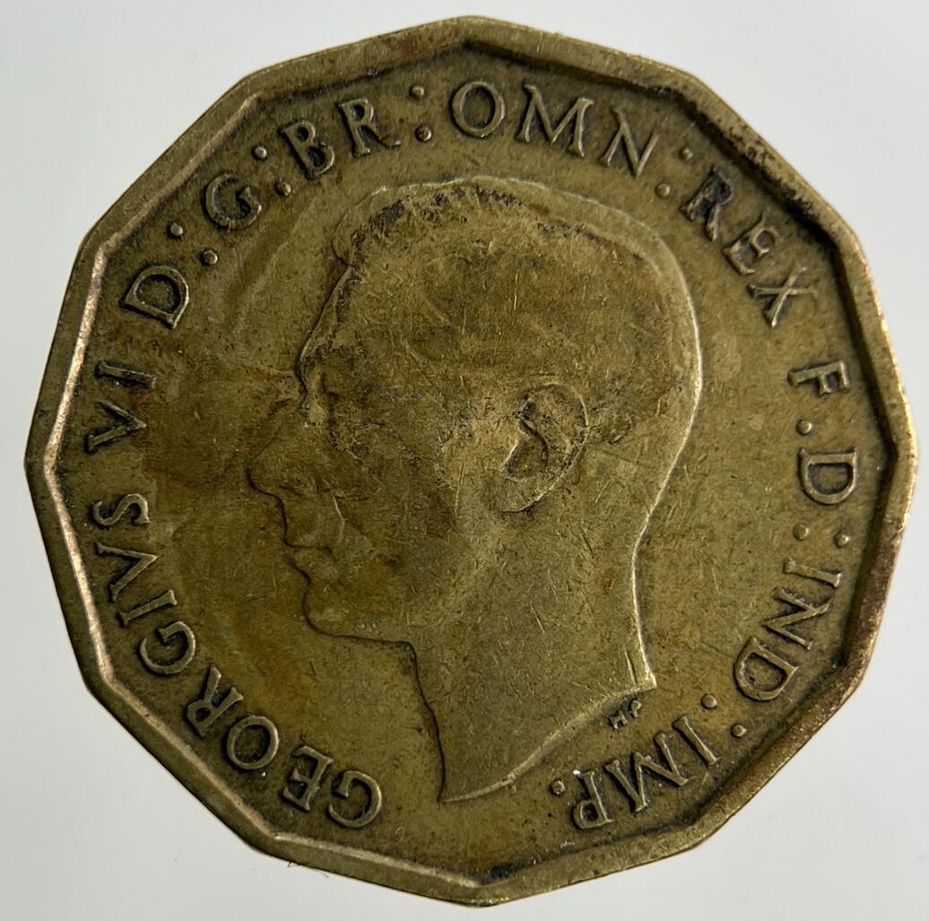 1941 George VI Brass Threepence Coin | Fine Collectable Grade