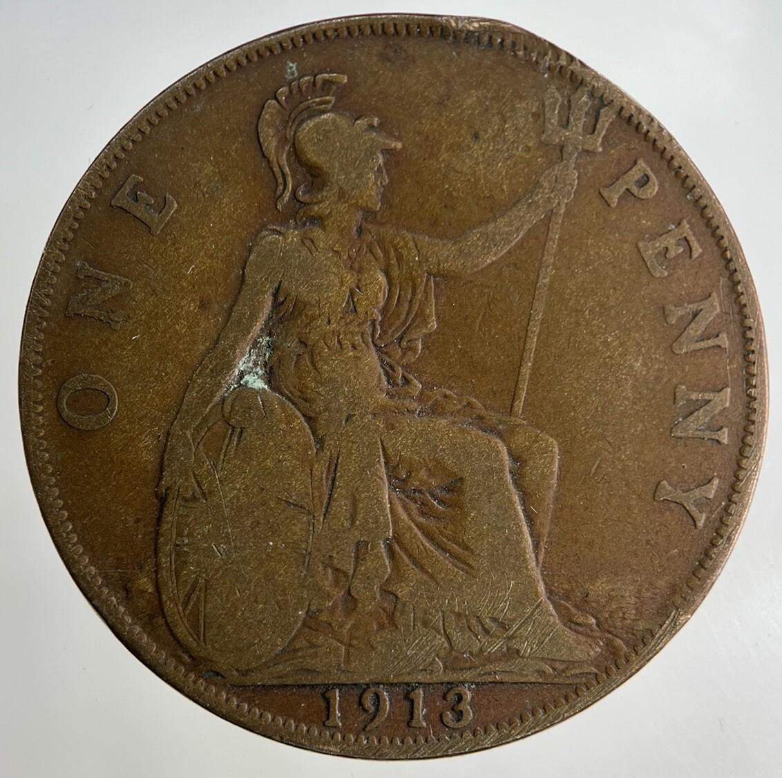 1913 George V One Penny Coin | Collectable Grade