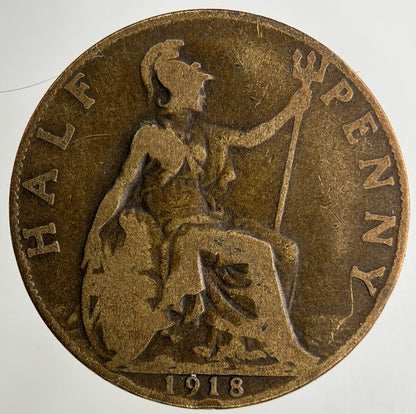 1918 George V Half-Penny Coin | Collectable Grade