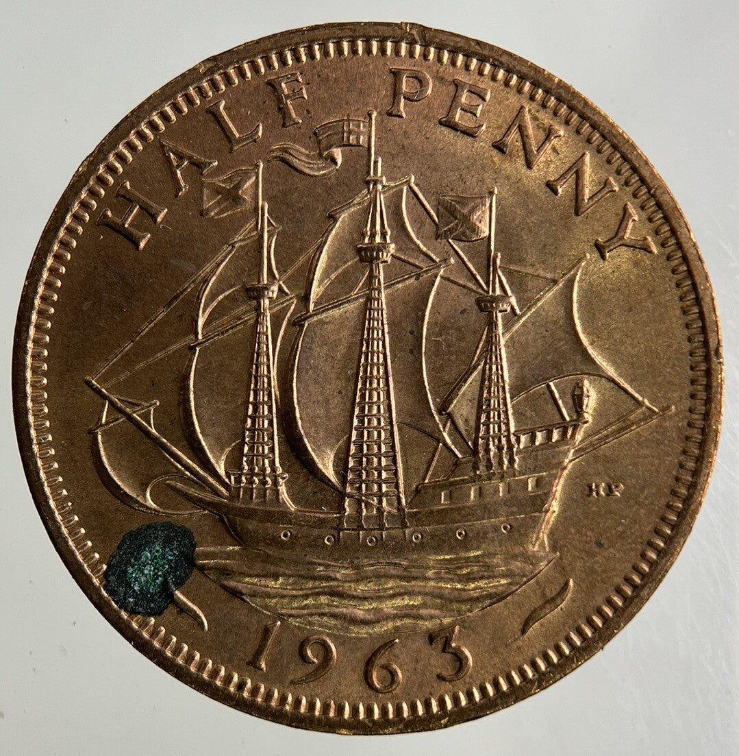 1963 Elizabeth II 2nd Half-Penny Coin | Very High Grade