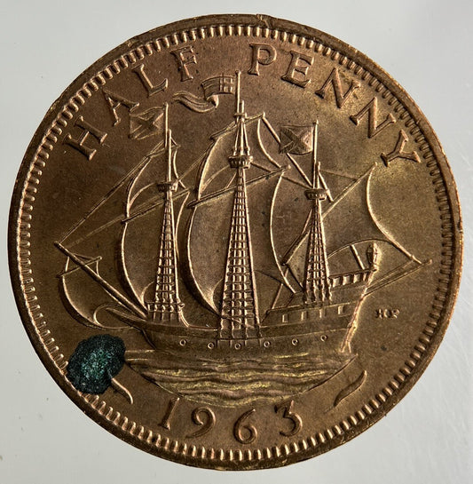 1963 Elizabeth II 2nd Half-Penny Coin | Very High Grade
