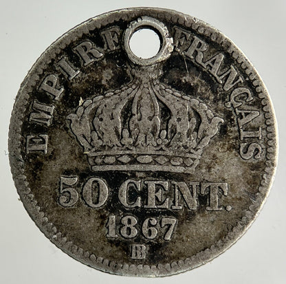 1867 France 10 Centimes Silver Coin | Collectable Grade
