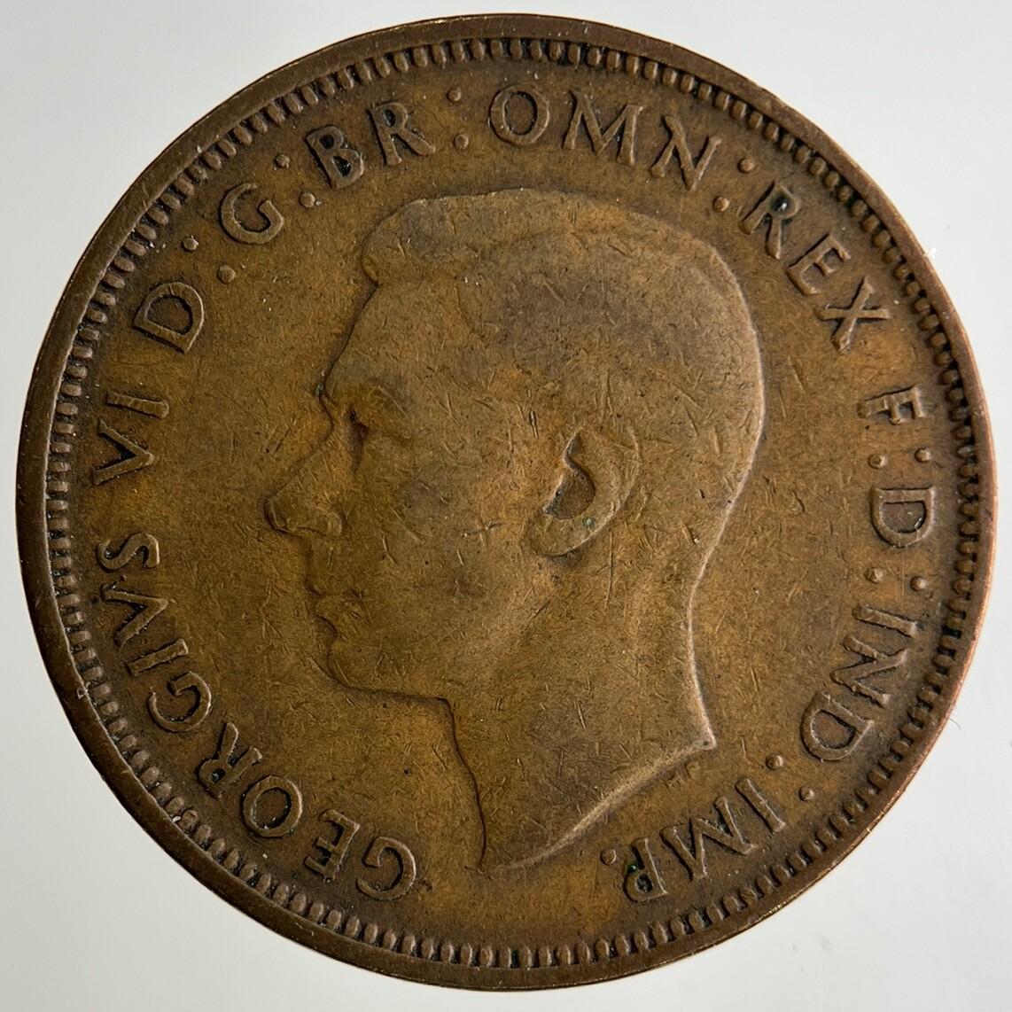 1943 George VI Half-Penny Coin | Collectable Grade