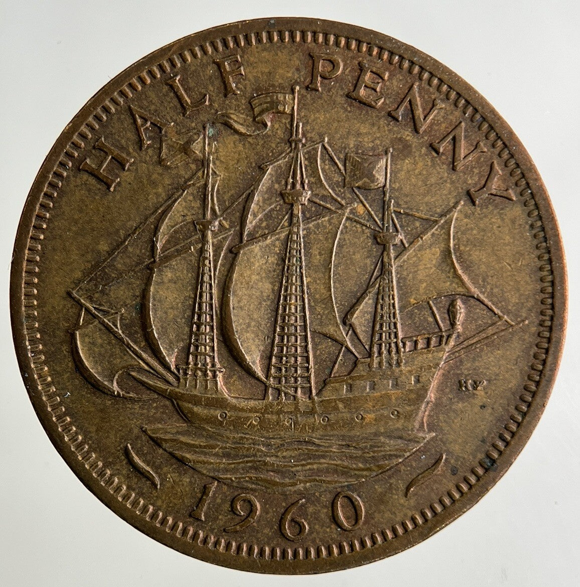 1960 Elizabeth II 2nd Half-Penny Coin | Fine Collectable Grade