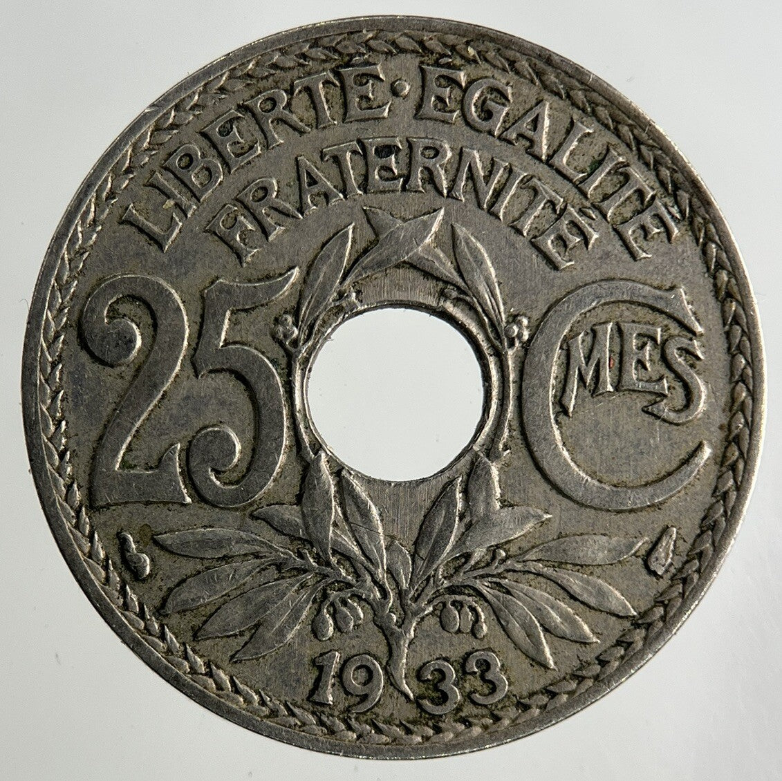 1933 France 25 Centimes Coin | Fine Collectable Grade