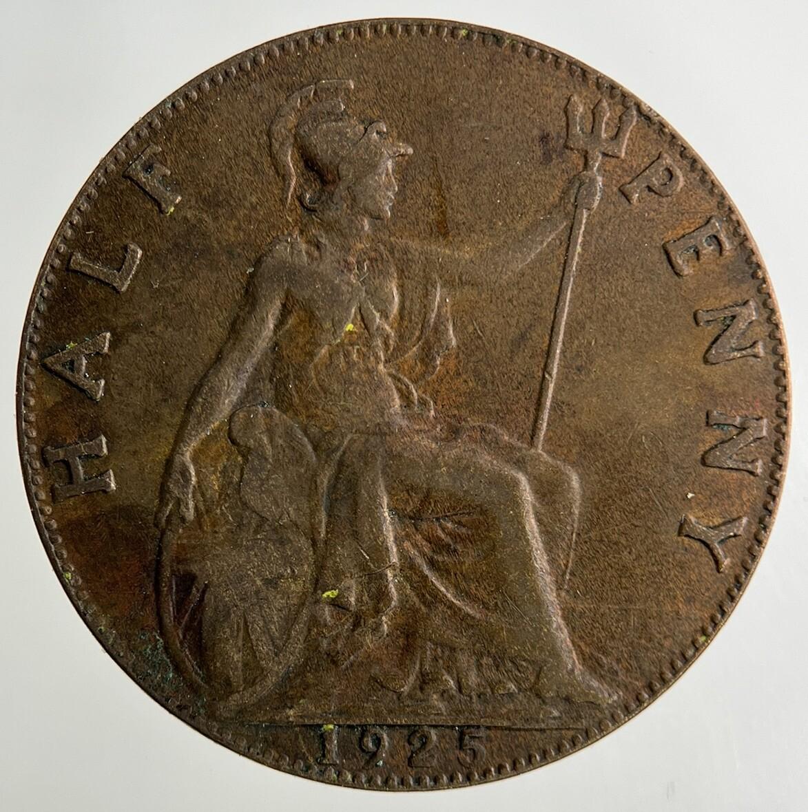 1925 George V Half-Penny Coin | Fine Collectable Grade