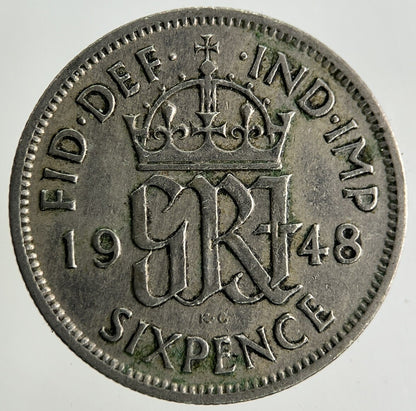 1948 George VI Sixpence Coin | Fine Collectable Grade