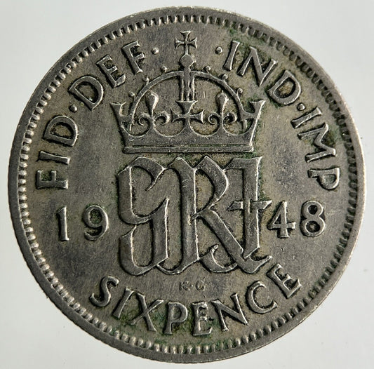 1948 George VI Sixpence Coin | Fine Collectable Grade