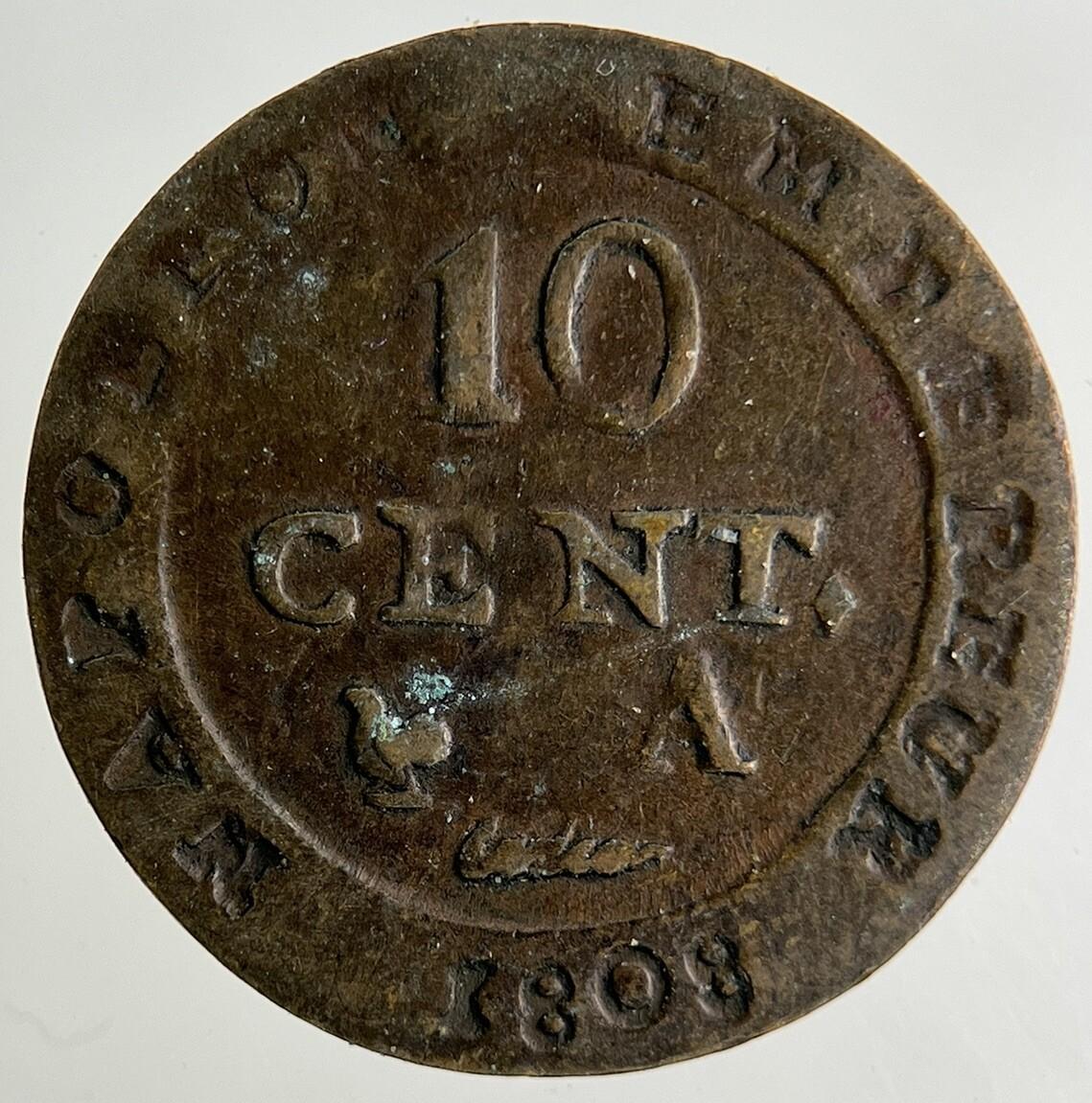 1808 France 10 Centimes Coin | Collectable Grade