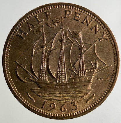 1963 Elizabeth II 2nd Half-Penny Coin | Very High Grade