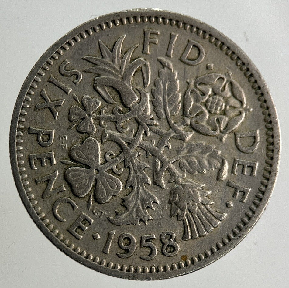 1958 Elizabeth II 2nd Sixpence Coin | Fine Collectable Grade