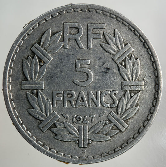 1947 France 5 Francs Coin | Collectable Grade