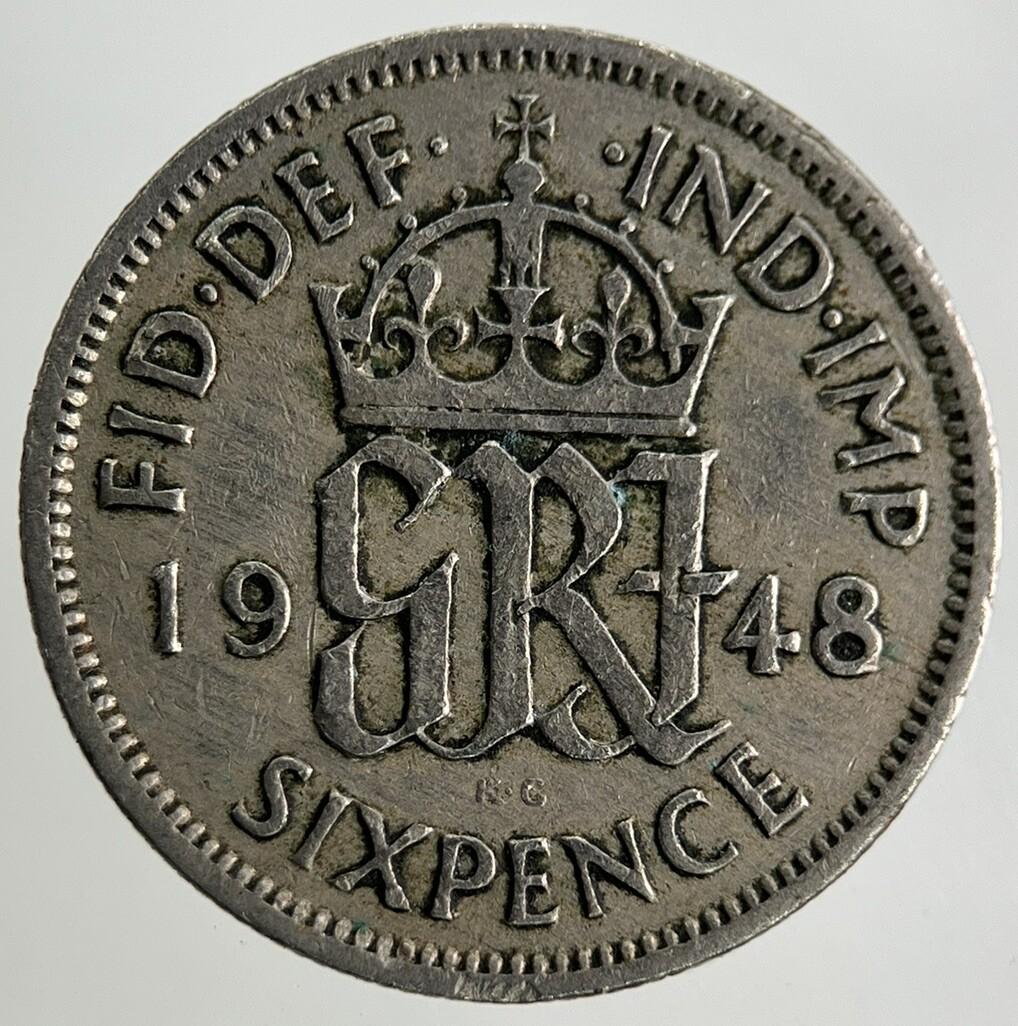 1948 George VI Sixpence Coin | Fine Collectable Grade