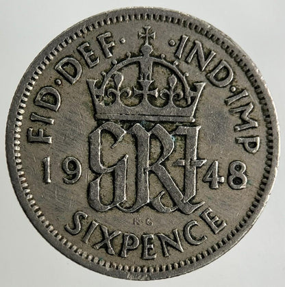 1948 George VI Sixpence Coin | Fine Collectable Grade
