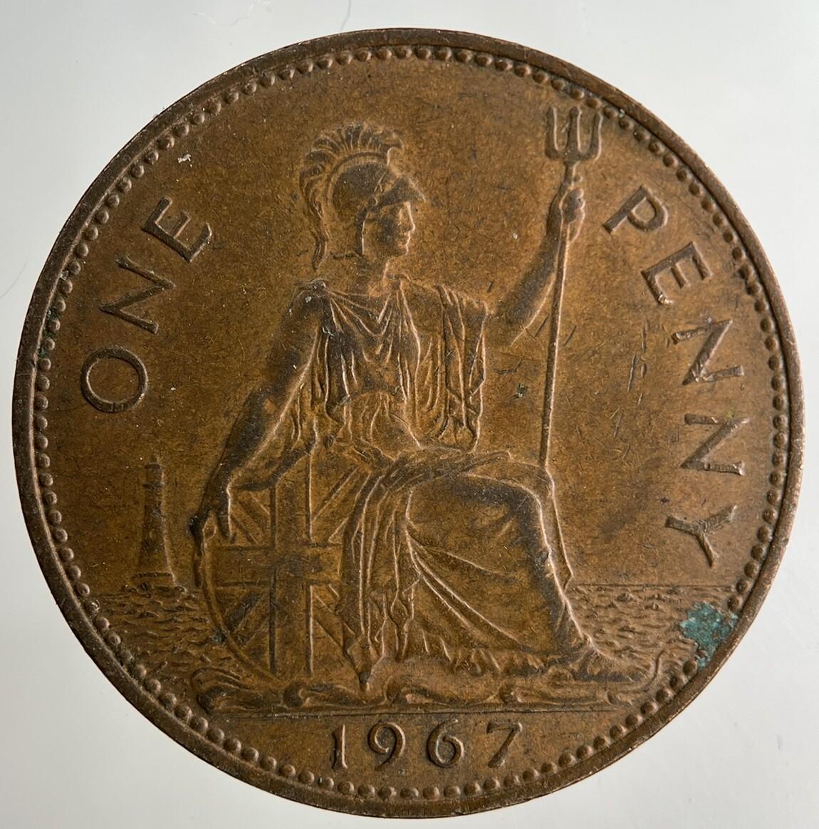 1967 Elizabeth II 2nd One Penny Coin | Fine Collectable Grade