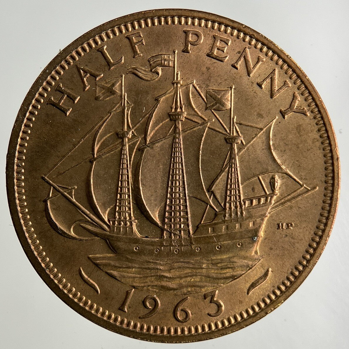 1963 Elizabeth II 2nd Half-Penny Coin | Very High Grade