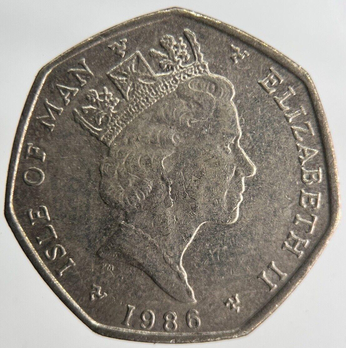 1986 Isle Of Man 20p Twenty 20 Pence Coin | Fine Collectable Grade