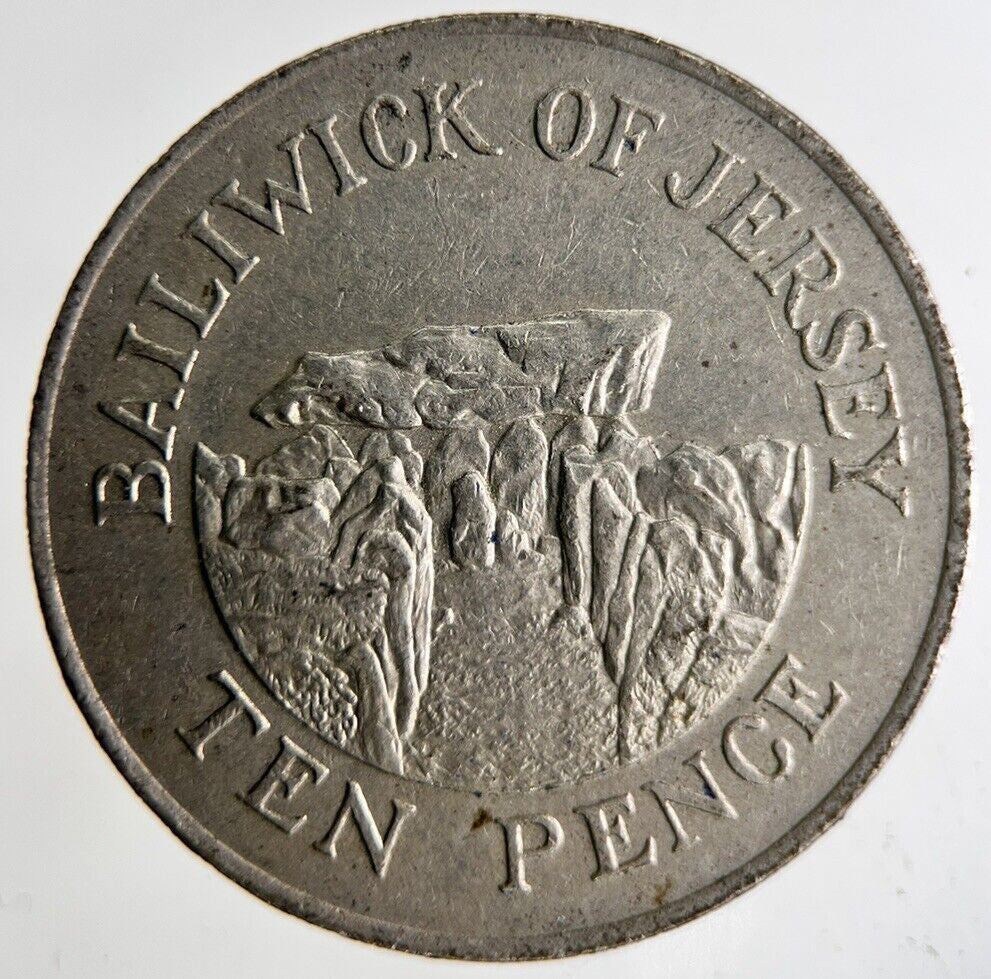 1987 Bailiwick Of Jersey 10p Ten 10 Pence Coin | Fine Collectable Grade