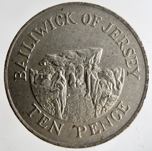 1987 Bailiwick Of Jersey 10p Ten 10 Pence Coin | Fine Collectable Grade