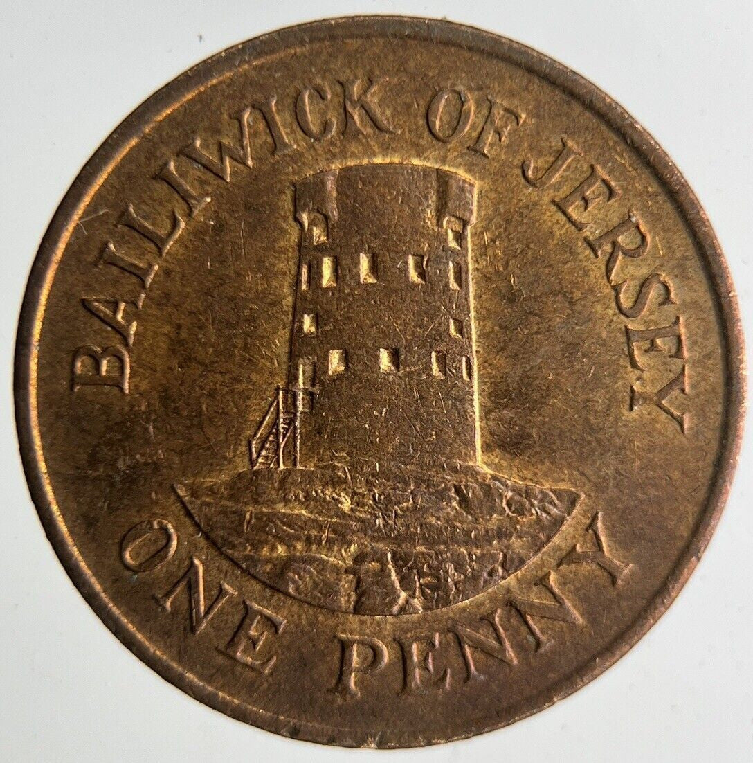 1987 Bailiwick Of Jersey 1p One 1 Pence Coin | Fine Collectable Grade