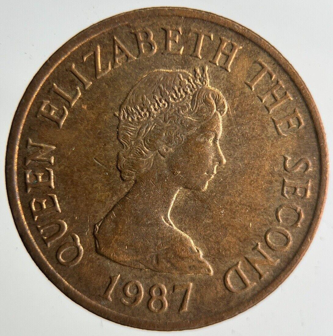 1987 Bailiwick Of Jersey 1p One 1 Pence Coin | Fine Collectable Grade