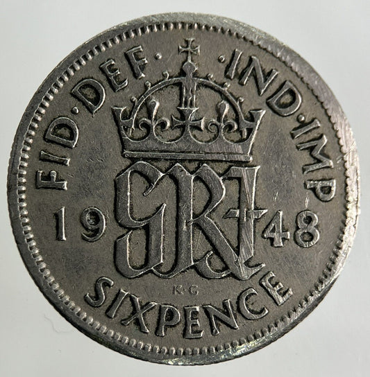 1948 George VI Sixpence Coin | Fine Collectable Grade