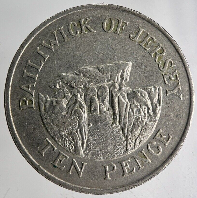 1986 Jersey 10p Ten-Pence Coin | Fine Collectable Grade