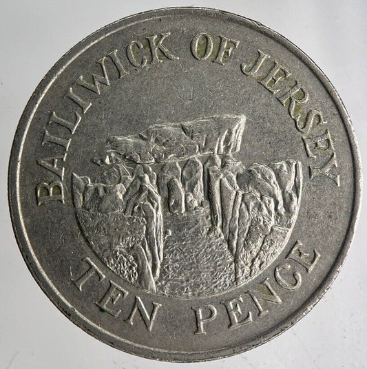 1986 Jersey 10p Ten-Pence Coin | Fine Collectable Grade