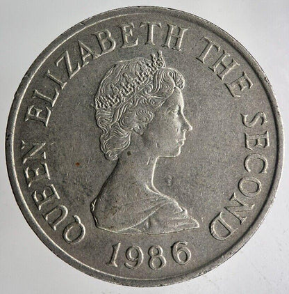 1986 Jersey 10p Ten-Pence Coin | Fine Collectable Grade