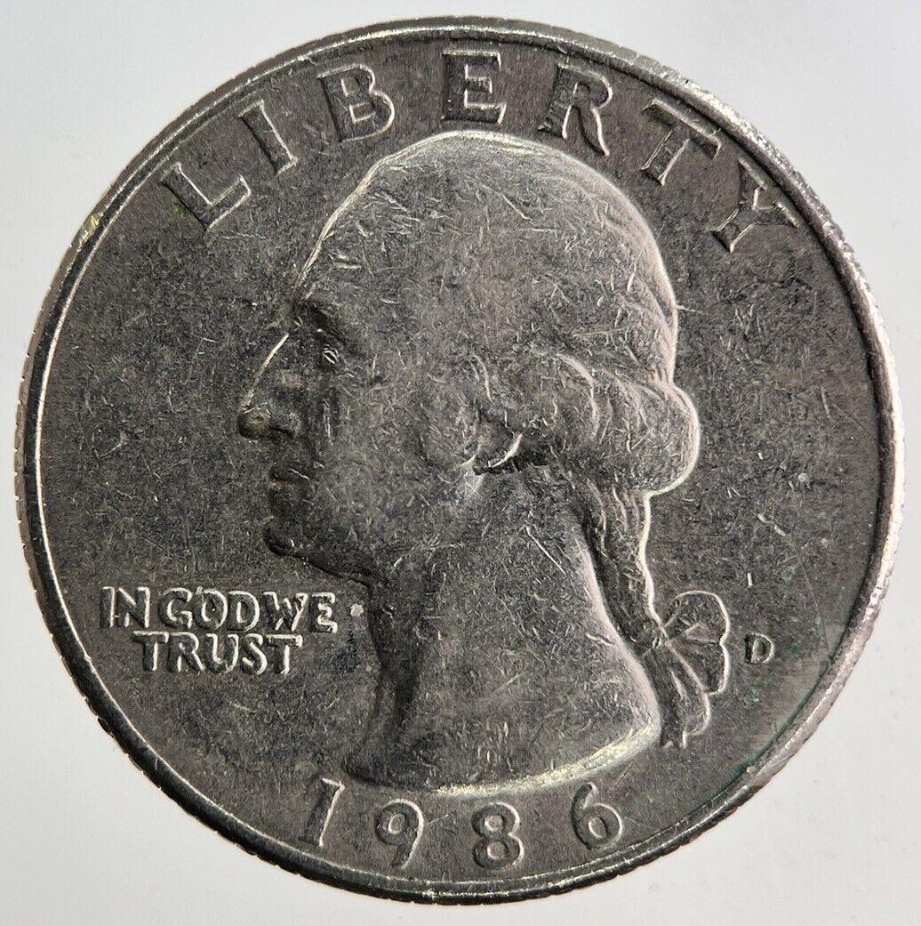 1986 US USA Quarter Dollar Coin | Fine Collectable Grade