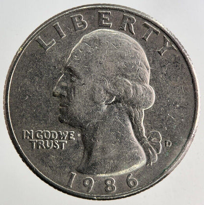 1986 US USA Quarter Dollar Coin | Fine Collectable Grade