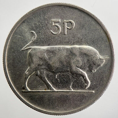 1986 Irish Bull 5p 5 Five-Pence Coin | Very High Grade | a7046