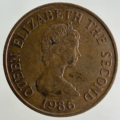 1986 Jersey 1p One Penny Coin | Fine Collectable Grade