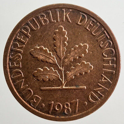 1987 Germany 1 Pfennig Coin | Very High Grade | a4955