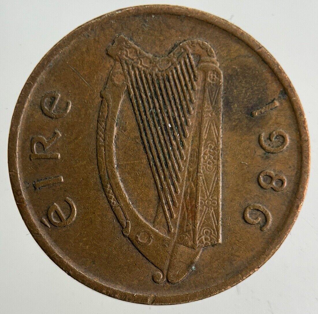 1986 Irish 1p One-Pence Coin | Fine Collectable Grade