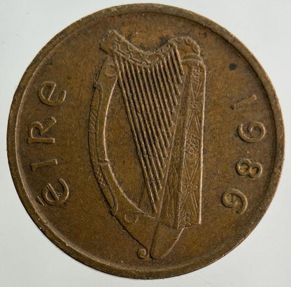 1986 Irish 1p One-Pence Coin | Fine Collectable Grade